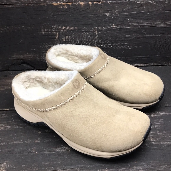 Merrell Shoes - Merrell Encore Chill Stitch Natural Slipper Shoes